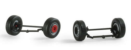 Herpa Accessories - Steering Kits for Trucks -- With Wheels & Tires pkg(4)