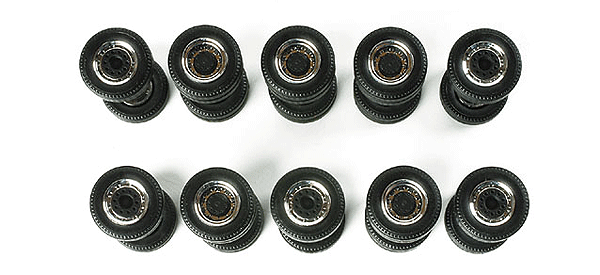 Herpa Accessories - Truck Wheels -- 5 Sets (chrome, black)