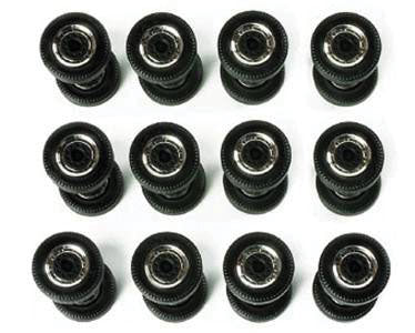 Herpa Accessories - Wheels for Trailers -- Chrome & Black