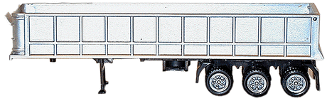 36' Tri-Axle Dump Trailer - Assembled -- White-1