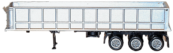 36' Tri-Axle Dump Trailer - Assembled -- White-1