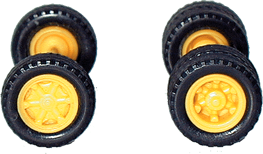 Truck Accessories -- Dayton Wheels; Yellow; 10 Rear Duals & 2 Single Front Axles