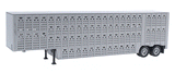 48' Livestock Trailer - Assembled -- Silver-1