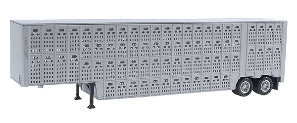 48' Livestock Trailer - Assembled -- Silver-1