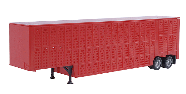 48' Livestock Trailer -- Red