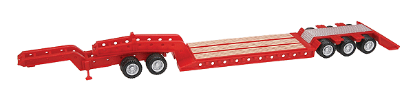 Heavy-Duty Lowboy Trailer - Assembled -- Red-1