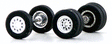 Chrome Semi Truck Wheels -- 2 Front, 4 Rear Axles