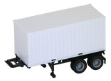 20' Container on Chassis - Assembled -- White Container, Black Chassis-2