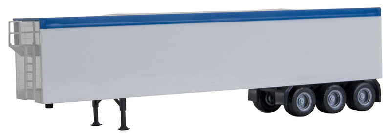 3-Axle Grain Trailer - Assembled -- White, Blue