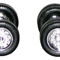 Tractor Wheelsets -- Chrome, 2 Front, 4 Rear