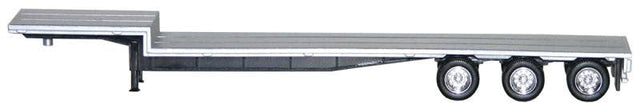 48' 3-Axle Drop-Deck Trailer - Assembled -- Silver, Chrome Wheels