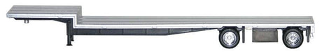 48' Spread-Axle Drop-Deck Trailer - Assembled -- Silver w/Chrome Wheels