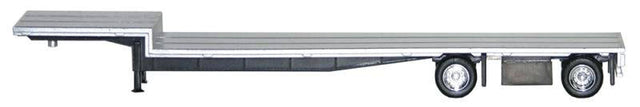 48' Spread-Axle Drop-Deck Trailer - Assembled -- Silver w/Chrome Wheels