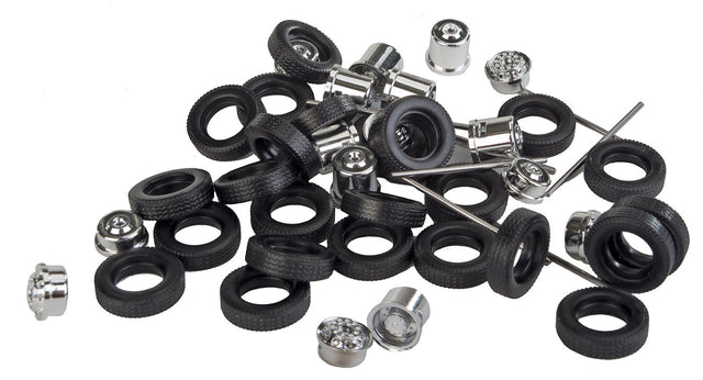 Chrome Wheels w/Planetary Hubs -- 4 Front, 4 Rear