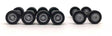 Planetary Hub Truck Wheels -- 2 Fronts, 4 Rears