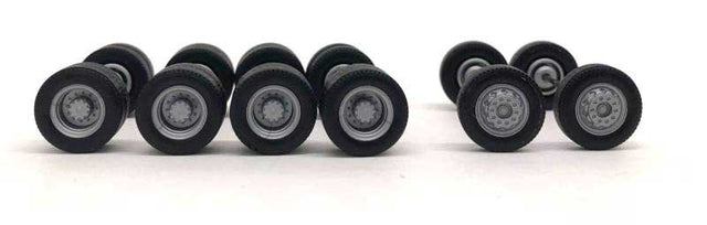 Planetary Hub Truck Wheels -- 2 Fronts, 4 Rears