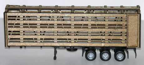 Australian Road Train Stock Trailer - Laser-Cut Wood Kit -- Undecorated
