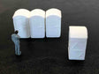 Porta Potty -- Unpainted, White pkg(4)