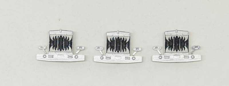 Kenworth Semi Tractor Grille w/Fangs/Growl Pattern -- pkg(3)