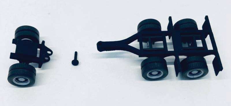 Lowboy Dual-Axle Booster w/Integrated Rear Axle with Fenders -- 2 Sets