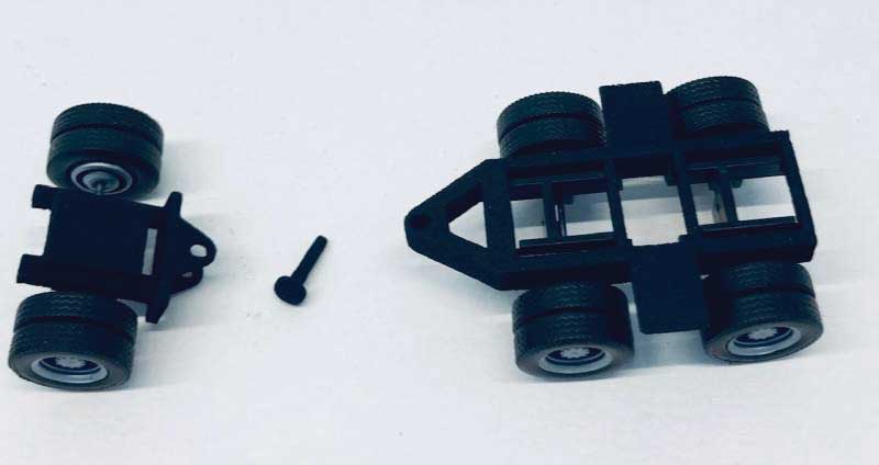 Lowboy Dual-Axle Booster w/Integrated Rear Axle -- 2 Sets