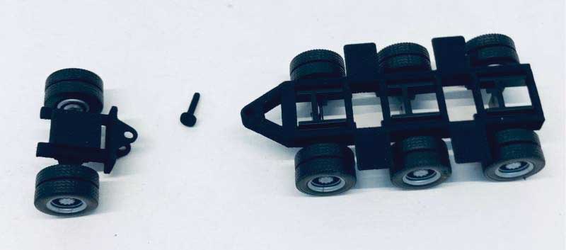 Lowboy Tri-Axle Booster w/Integrated Rear Axle -- 2 Sets