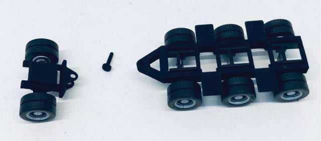 Lowboy Tri-Axle Booster w/Integrated Rear Axle -- 2 Sets