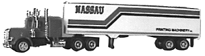 Kenworth W-900 and 45' Van-Nassau Printing Machinery