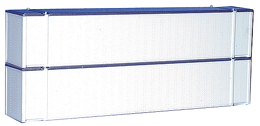 Intermodal Equipment - Box Type Containers pkg(2) -- 48' (white, silver roofs)