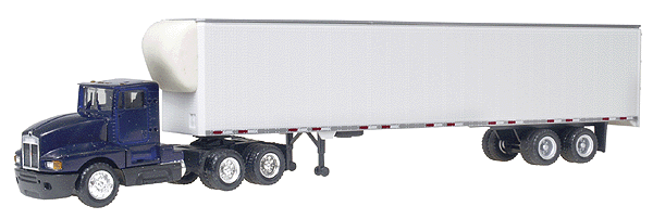 American Trucks - Tractor-Trailer - Kenworth T-600 Conventional -- With 48' Box Van Trailer w/Resin Air Deflector