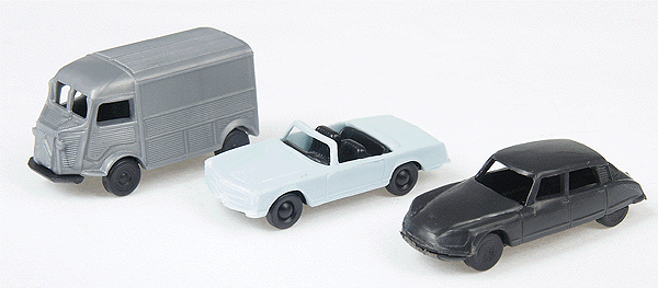 3 Assorted Cars (Various Colors) -- Set #2