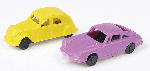 2 Assorted Cars (Various Colors) -- Set #1
