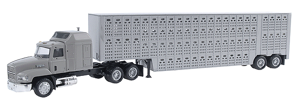 Mack CH 613 - Assembled -- With 48' Livestock Trailer