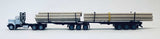 American Trucks - Tractor-Trailer - GMC General Super B 3-Axle Conventional -- w/Headache Rack, 6-Axle Logging Train & Logs-2
