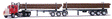 American Trucks - Tractor-Trailer - GMC General Super B 3-Axle Conventional -- w/Headache Rack, 6-Axle Logging Train & Logs-1