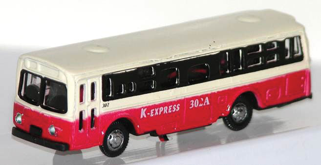 Bus Type 1 w/Working Lights - Assembled -- Red, White