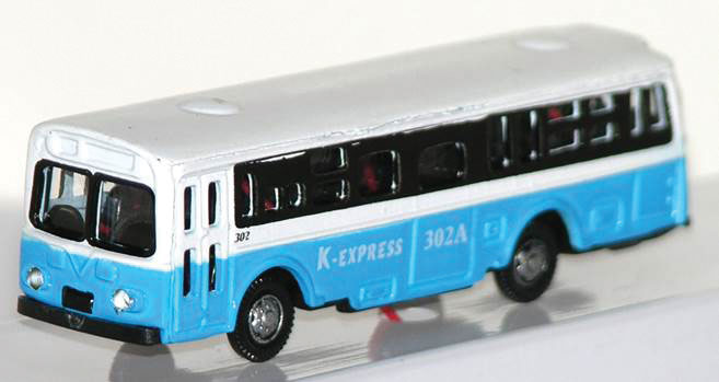 Bus Type 1 w/Working Lights - Assembled -- Blue, White