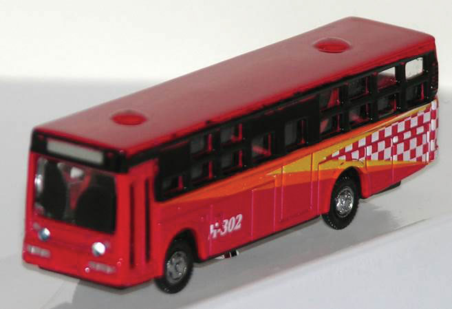 Bus Type 2 w/Working Lights - Assembled -- Red, Orange, White