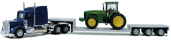 American Semi Trailer Only -- Three-Axle Double-Dropdeck Flatbed Trailer Only