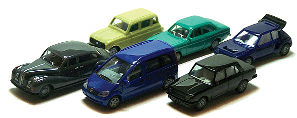 Assorted Herpa Cars pkg(6)
