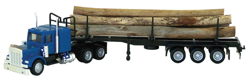 Kenworth W-900 w/Australian Log Road Train - Assembled -- Various Color Tractor, No Load-1
