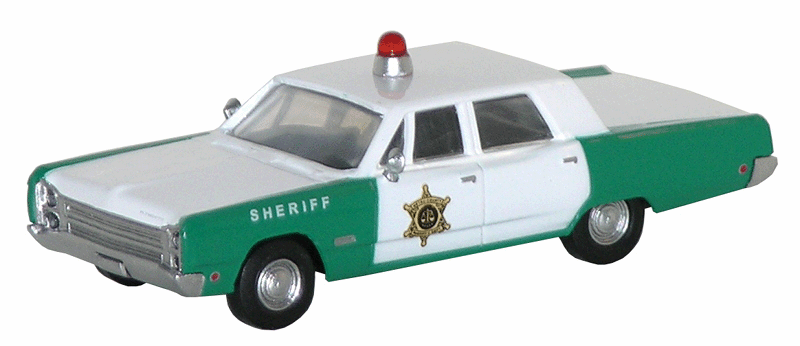 1968 Plymouth Fury - Assembled -- Sheriff (white, green)