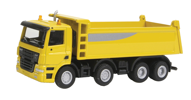 DAF CF Dump Truck - Assembled -- Yellow, Black-1