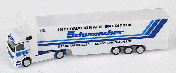 European Semis - Mercedes -- Actros 2-Axle Cabover w/3-Axle Van Trailer Schuma