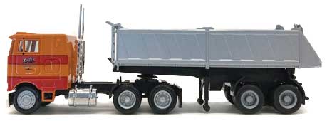 Peterbilt Cab-Over Tractor w/Dump Trailer - Assembled -- Various Standard Colors