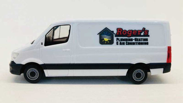Mercedes-Benz Sprinter Cargo Van - Assembled -- Roger's Plumbing (white, red, black)