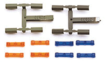Warning Lights -- 4 Each Blue & Yellow