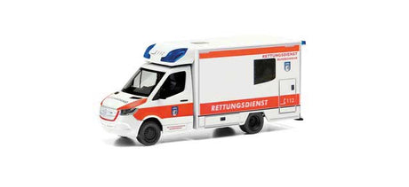 Mercedes-Benz Sprinter Box-Body Ambulance - Assembled -- German Army (white, orange, German Lettering)