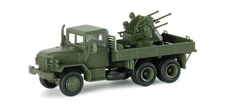 Roco Mini-Tanks US/NATO Trucks -- M35 Truck w/Quad .50 Anti-Aircraft Gun
