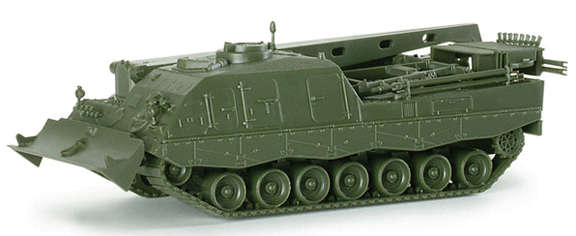 Herpa Military - Modern German Army - Armored Vehicles -- Buffel (Buffalo) Type 3 Armored Recovery Unit w/Spade, Crane